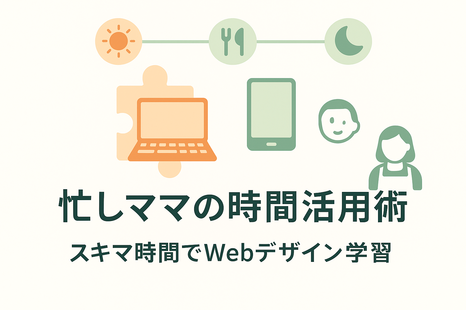 主婦がWebデザイン学習の時間を確保する現実的な方法【15分積み重ね時間術】