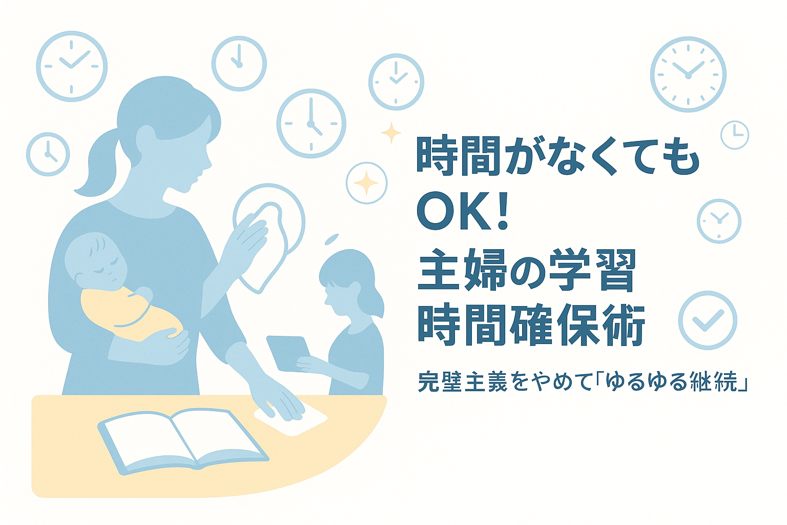 「時間がない」は当たり前!主婦が動画編集学習の時間を上手に確保する「ゆるゆる時間術」